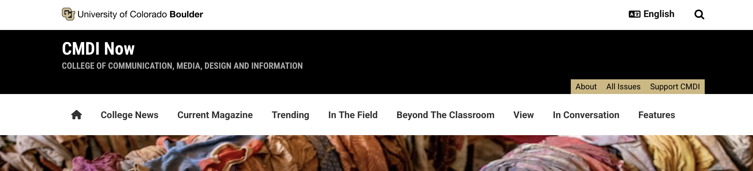 website header
